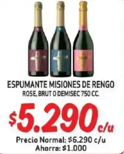 Mayorista 10 Espumante misiones de rengo oferta
