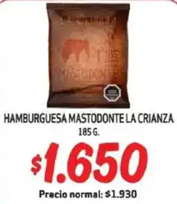 Mayorista 10 Hamburguesa mastodonte la crianza oferta