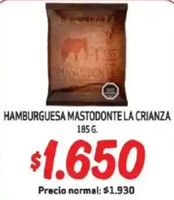 Mayorista 10 Hamburguesa mastodonte la crianza oferta