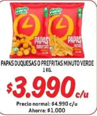 Mayorista 10 Papas duquesas o prefritas minuto verde oferta