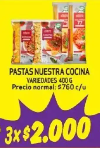 Mayorista 10 Pastas nuestra cocina variedades oferta