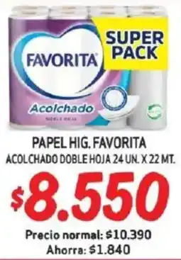 Mayorista 10 Favorita papel hig. acolchado oferta