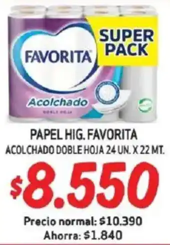Mayorista 10 Favorita papel hig. acolchado oferta