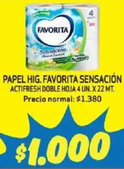 Mayorista 10 Favorita papel hig. sensación oferta