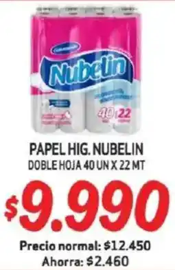 Mayorista 10 Nubelin papel hig. doble oferta