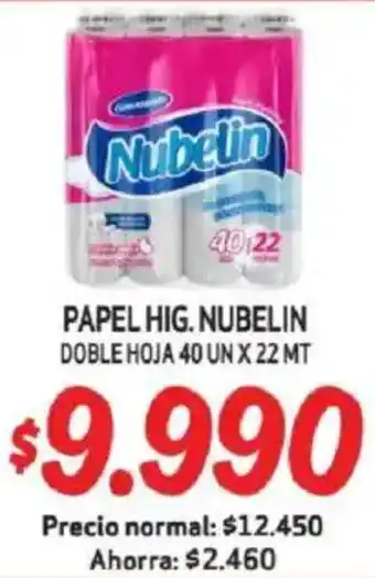 Mayorista 10 Nubelin papel hig. doble oferta