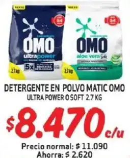 Mayorista 10 Omo detergente en polvo matic ultra power o soft oferta