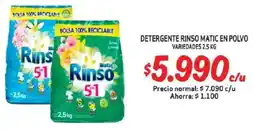 Mayorista 10 Rinso detergente matic en polvo oferta