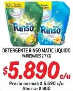 Mayorista 10 Rinso detergente matic liquido variedades oferta