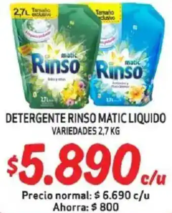 Mayorista 10 Rinso detergente matic liquido variedades oferta