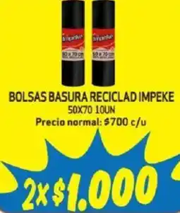 Mayorista 10 Impeke bolsas basura reciclad oferta