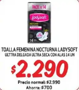 Mayorista 10 Ladysoft toalla femenina nocturna ulttra delgada oferta