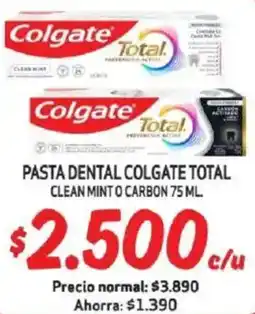 Mayorista 10 Colgate total pasta dental clean mint o carbon oferta