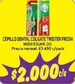 Mayorista 10 Colgate twister fresh cepillo dental oferta