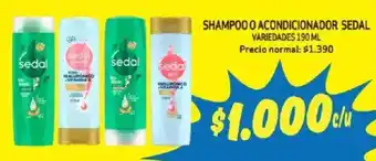 Mayorista 10 Sedal shampoo o acondicionador oferta