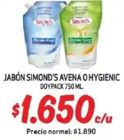 Mayorista 10 Simond's jabón avena o hygienic oferta