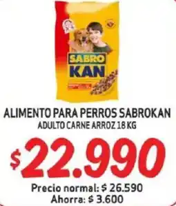 Mayorista 10 Sabrokan alimento para perros adulto carne arroz oferta