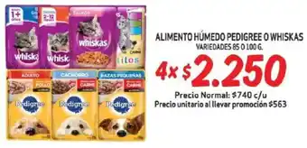 Mayorista 10 Pedigree o Whiskas alimento húmedo variedades oferta