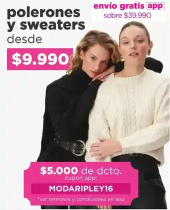 Ripley Polerones y sweaters oferta