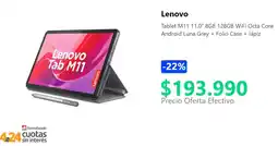 PC Factory Lenovo tablet M11 11.0" oferta