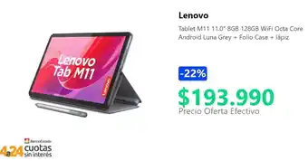 PC Factory Lenovo tablet M11 11.0" oferta