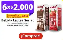 Unimarc Surlat choco fru bebida láctea oferta