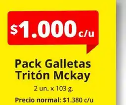 Unimarc Tritón mckay pack galletas oferta