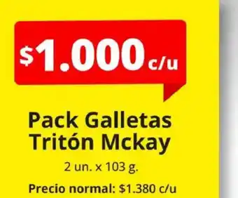 Unimarc Tritón mckay pack galletas oferta