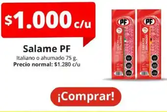 Unimarc Salame pf italiano o ahumado oferta