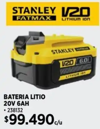 Construmart Stanley fatmax bateria litio oferta