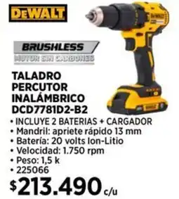 Construmart Dewalt taladro percutor inalámbrico oferta
