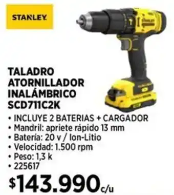 Construmart Stanley taladro atornillador inalámbrico oferta