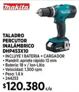 Construmart Makita taladro percutor inalámbrico oferta