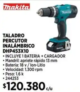 Construmart Makita taladro percutor inalámbrico oferta