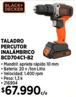 Construmart Black+ decker taladro percutor inalámbrico oferta