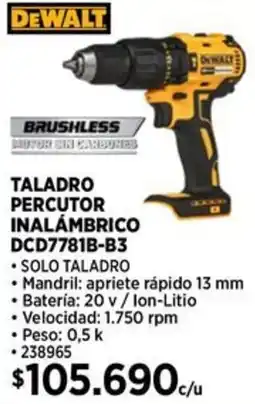 Construmart Dewalt taladro percutor inalámbrico oferta