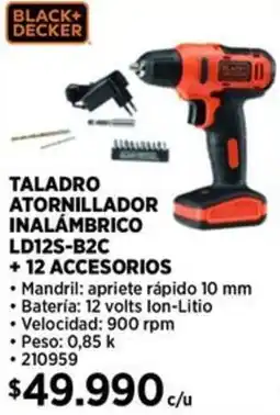 Construmart Black+ decker taladro atornillador inalámbrico oferta