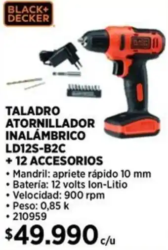 Construmart Black+ decker taladro atornillador inalámbrico oferta