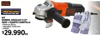 Construmart Black+ decker kit esmeril angular 4 1/2" oferta