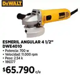 Construmart Dewalt esmeril angular 4 1/2" oferta