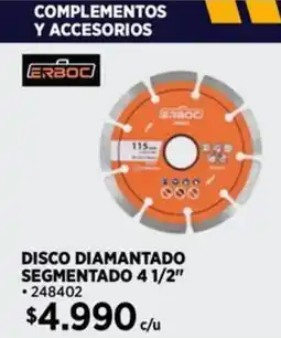 Construmart Erboc disco diamantado segmentado 4 1/2″ oferta