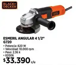 Construmart Black+ decker esmeril angular 4 1/2" oferta
