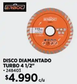 Construmart Disco diamantado turbo 4 1/2" oferta