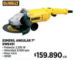 Construmart Dewalt esmeril angular 7” oferta