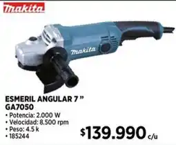Construmart Makita esmeril angular 7" oferta