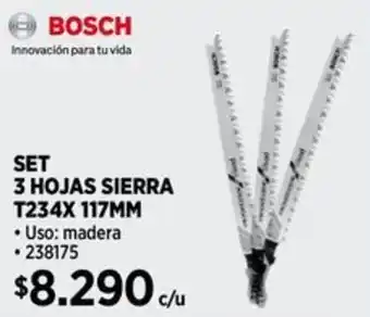 Construmart Bosch set 3 hojas sierra oferta