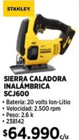 Construmart Stanley sierra caladora inalámbrica oferta