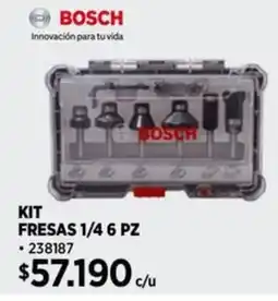 Construmart Bosch kit fresas 1/4 6 pz oferta