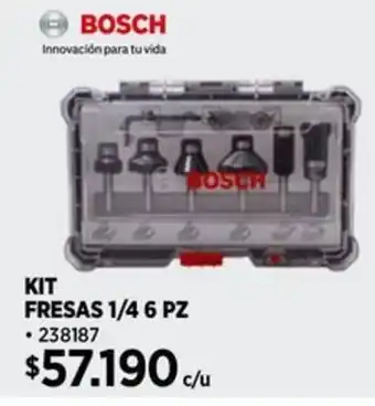 Construmart Bosch kit fresas 1/4 6 pz oferta
