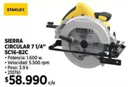 Construmart Stanley sierra circular 7 1/4" oferta